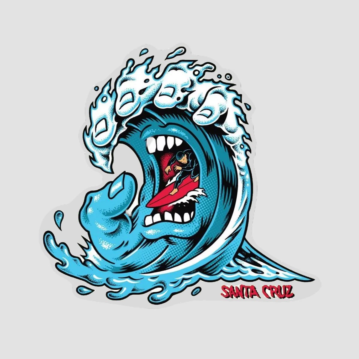 Santa Cruz Screaming Wave Sticker Multi 110x100mm