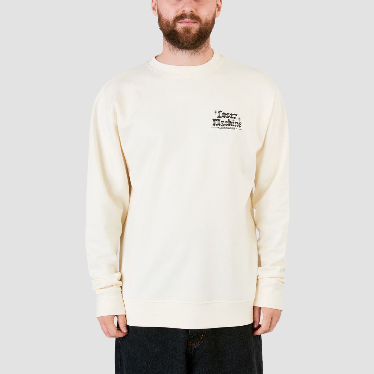 Loser Machine Hood Rich Crew Sweatshirt Bone