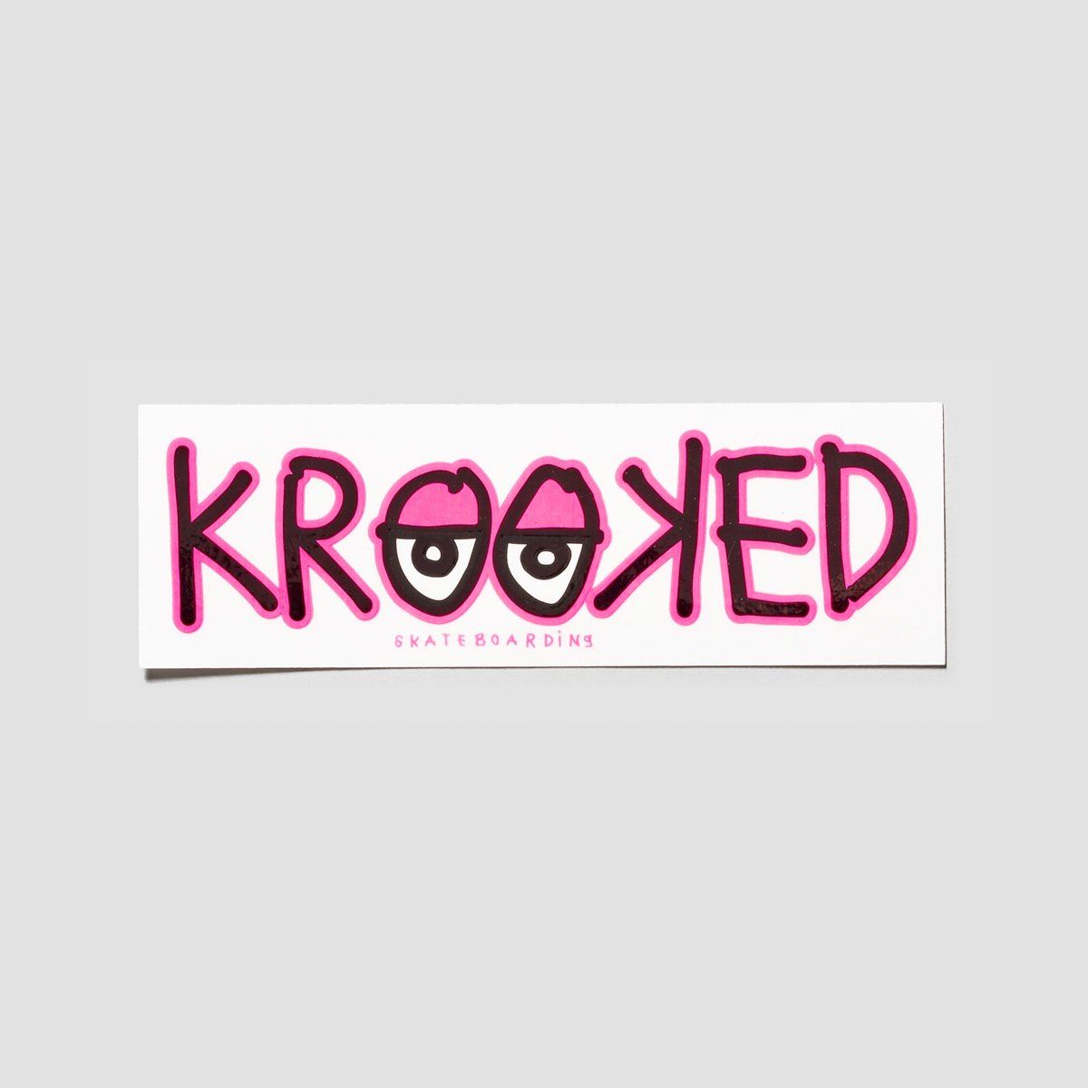 Krooked Eyes Sticker Pink 180x60mm