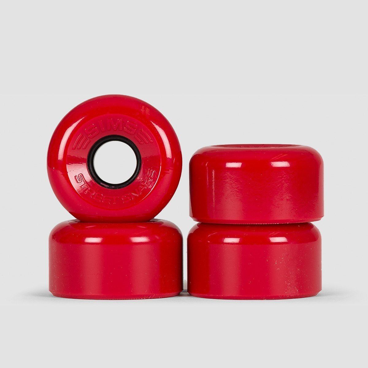 Sims Street Snakes 78a Quad Wheels x4 Red 62mm