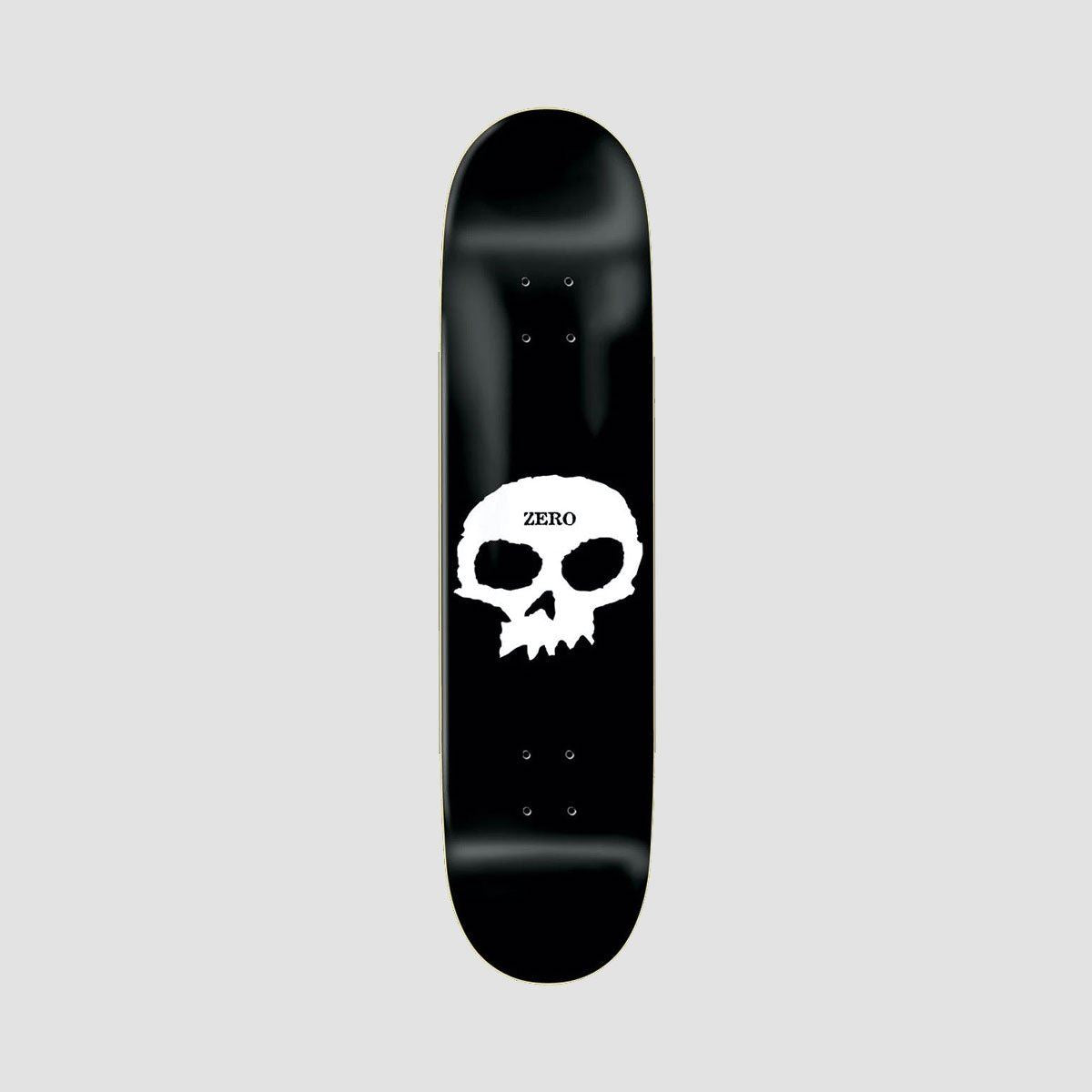 Zero Single Skull Skateboard Deck Black/White - 8.375"