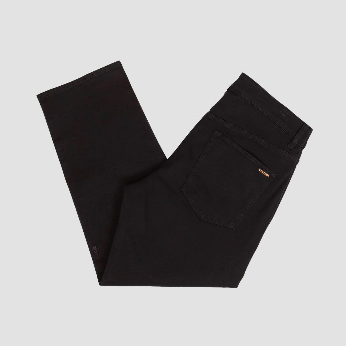Volcom Modown Tapered Relaxed Fit Jeans Black On Black