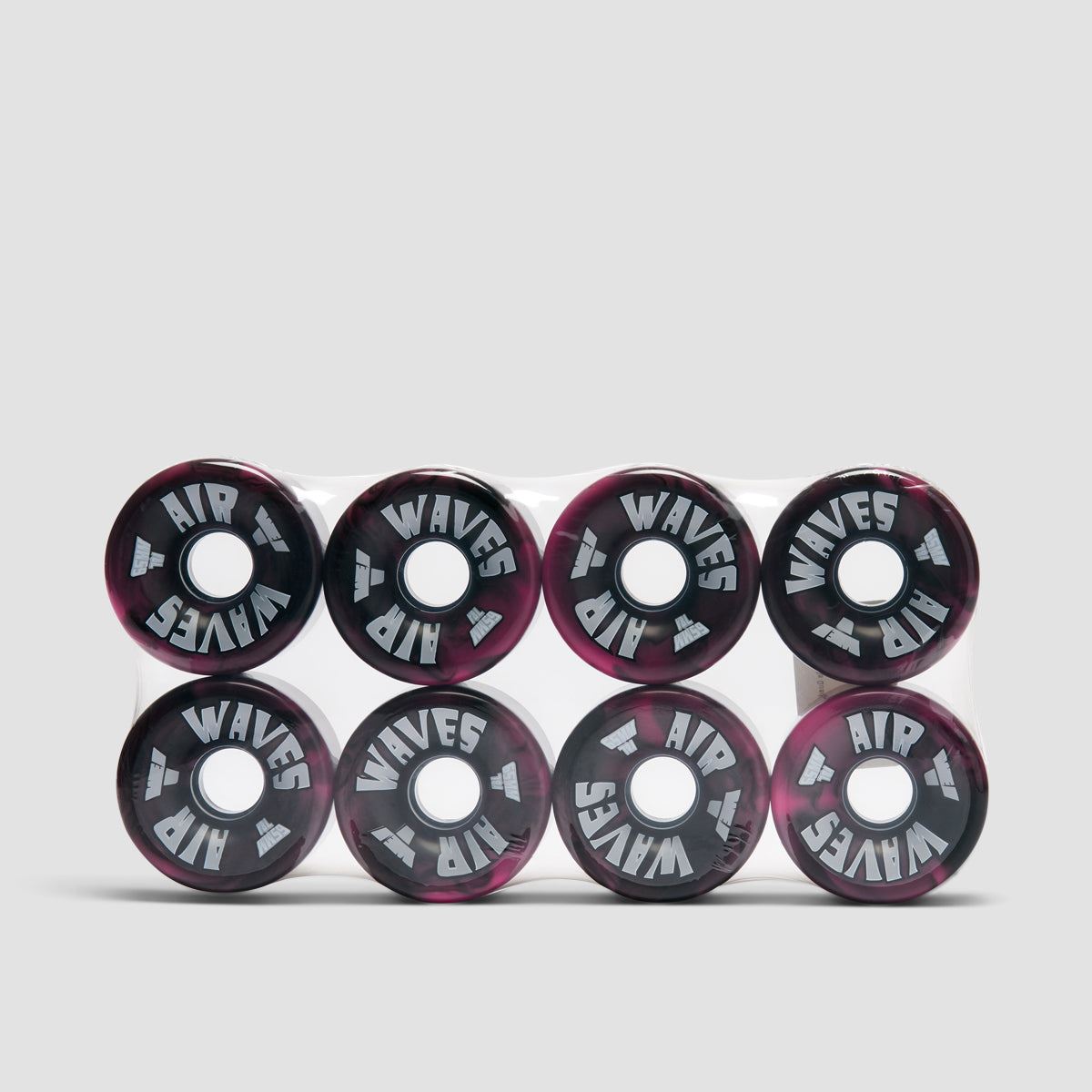 Air Waves USA 78a Quad Wheels x8 Pink/Black Swirl 65mm