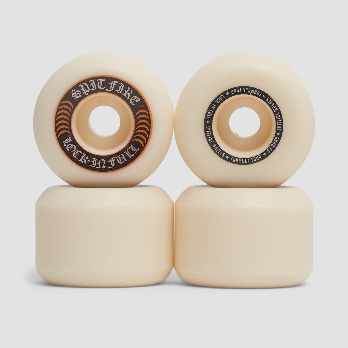 Spitfire Formula Four Lock-In Full 99DU Skateboard Wheels Natural 54mm