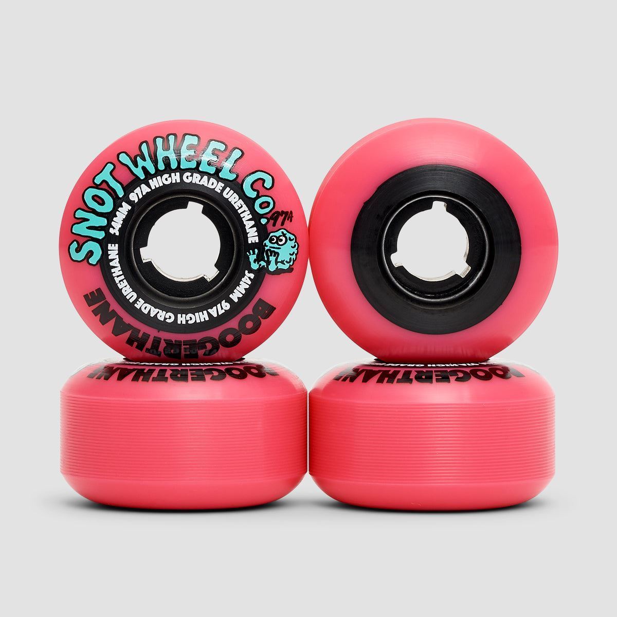 Snot Team 97A Skateboard Wheels Pink/Black 54mm