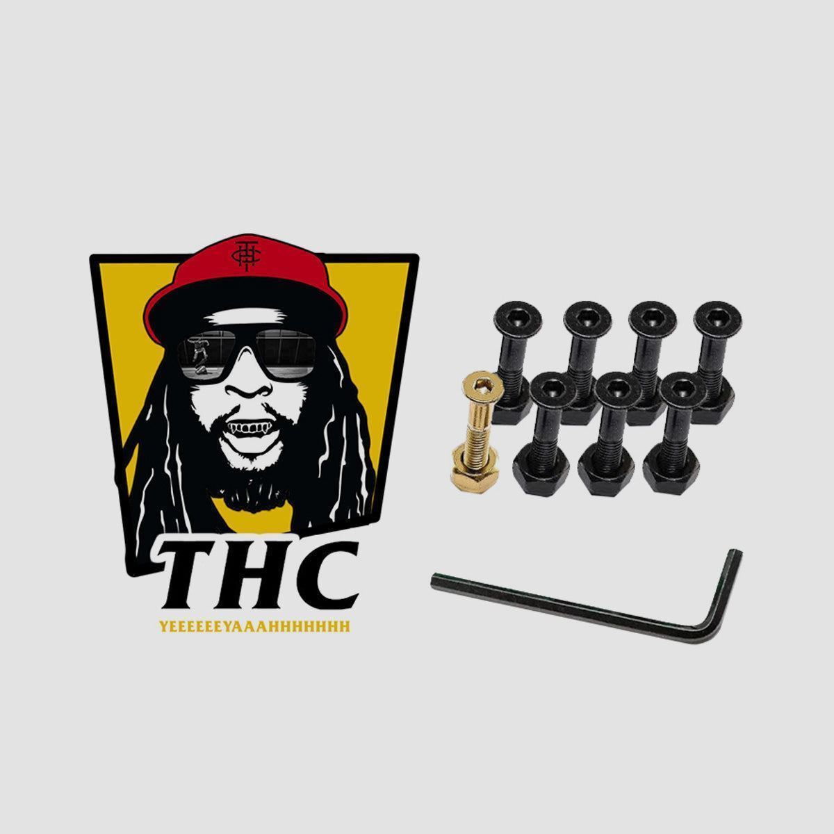 The Hardware Company THC Lil Jon Allen Truck Bolts Black/Gold 1"