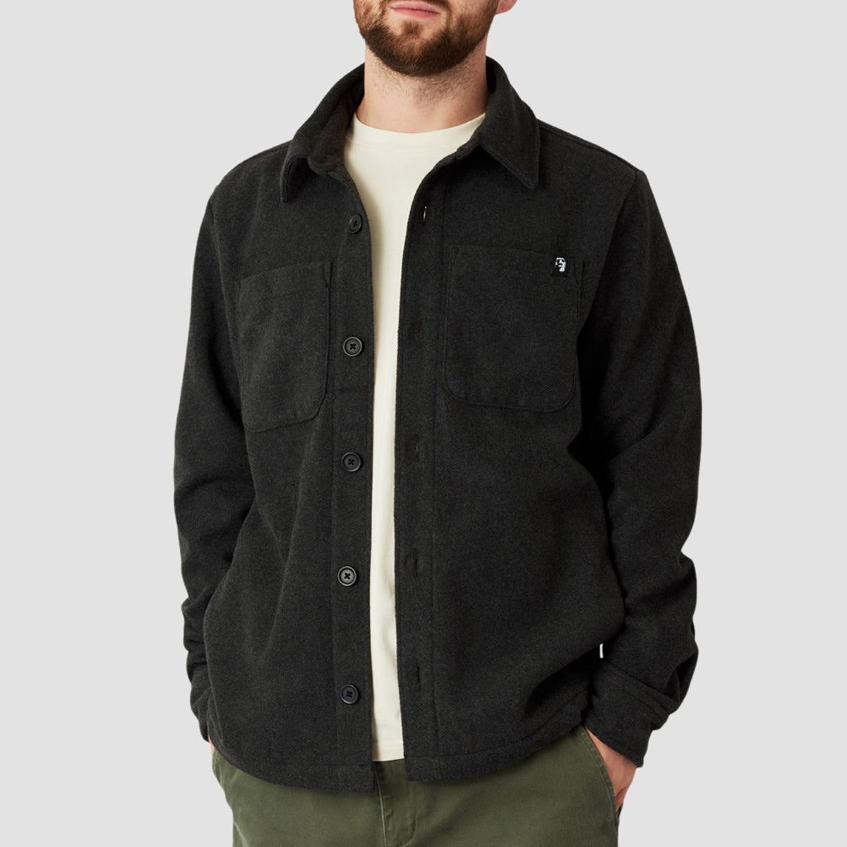 Heathen Sonacy Shirt Jacket Dark Sky Grey