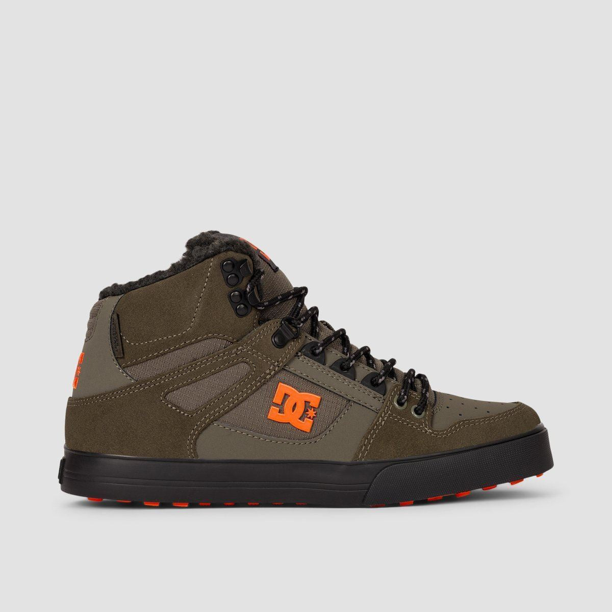 DC Pure HT WC WNT Shoes - Dusty Olive/Orange