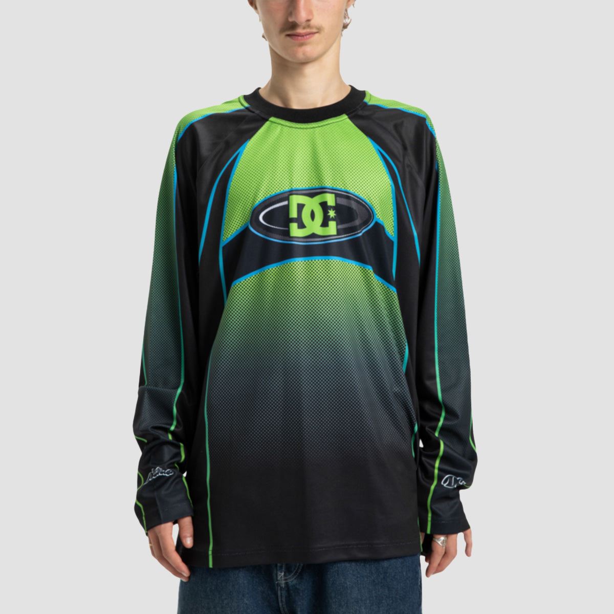 DC Sylem Longsleeve Jersey T-Shirt Lime Green