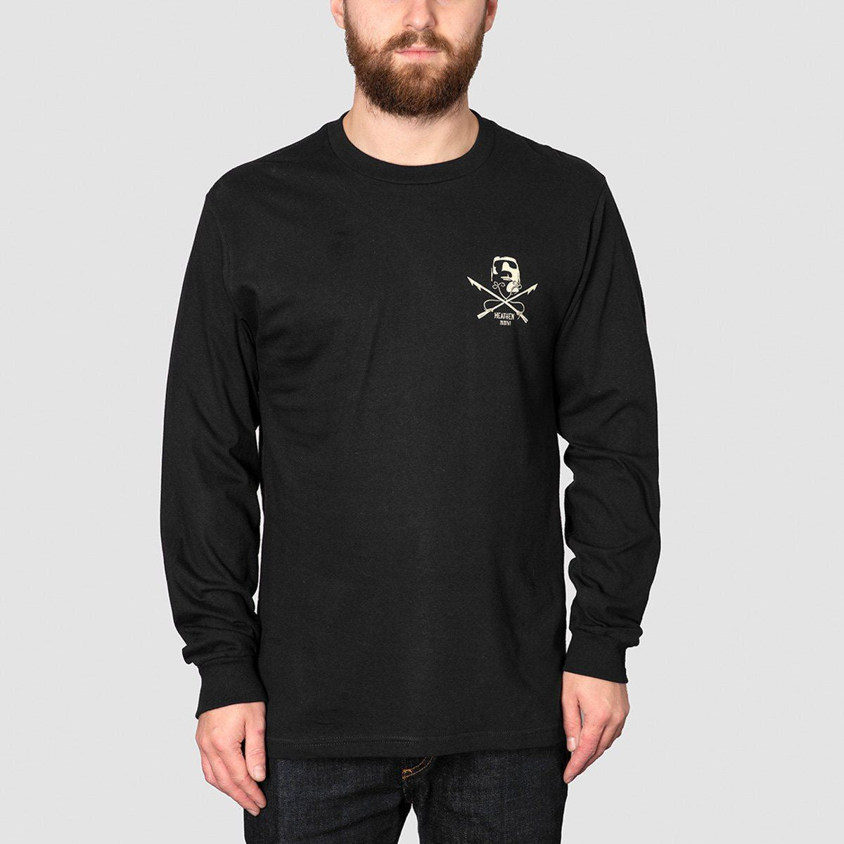 Heathen White Whale Longsleeve T-Shirt Black