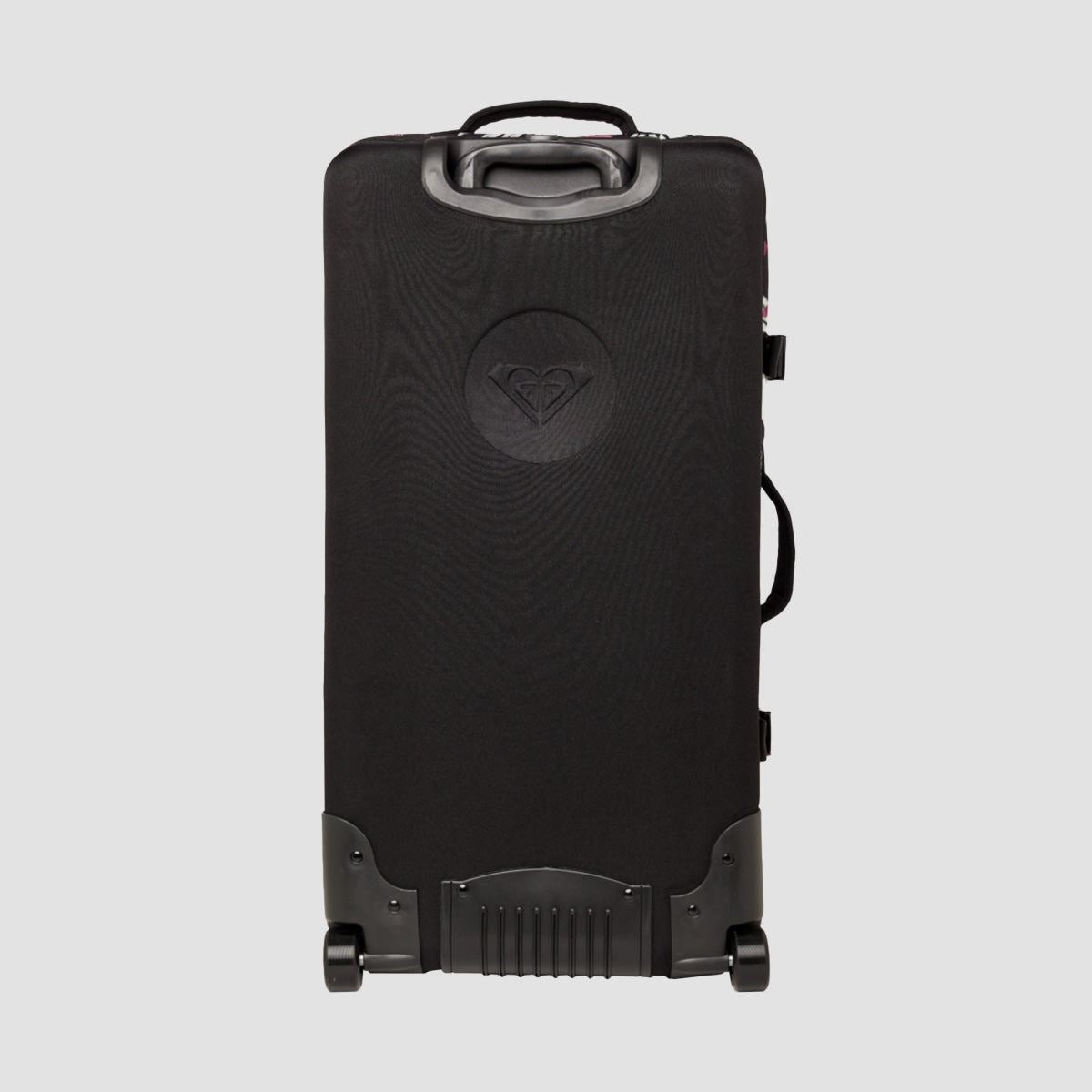 Roxy Big Souvenir 85.2L Wheelie Suitcase Anthracite Wind Swept Floral - Womens