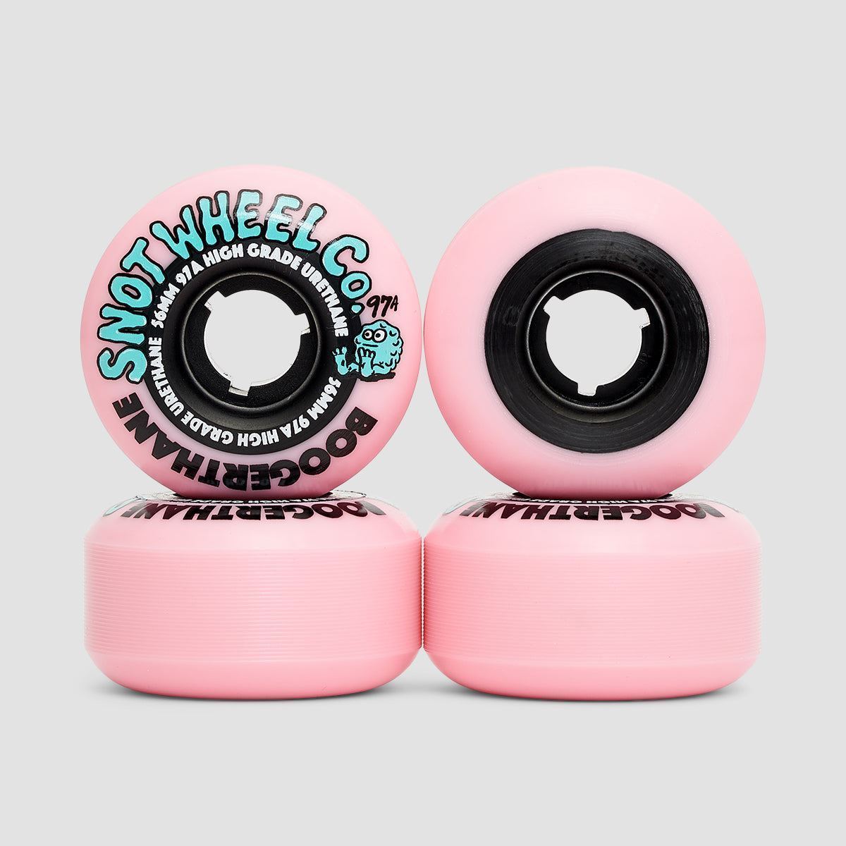 Snot Team 97A Skateboard Wheels Pale Pink/Black 56mm