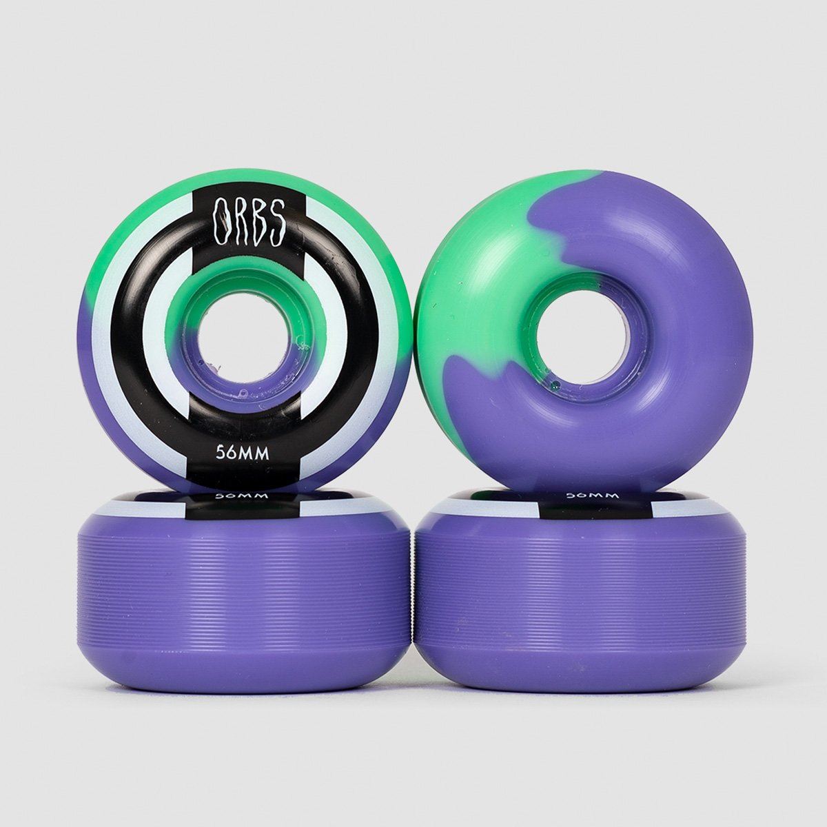 Welcome Orbs Apparitions Splits 99A Skateboard Wheels Mint/Lavender 56mm