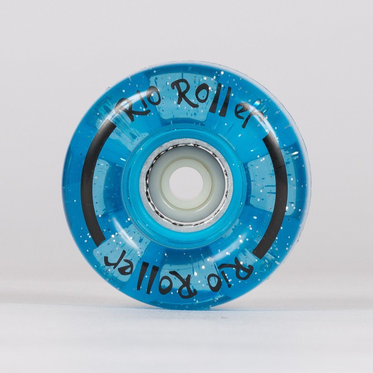 Rio Roller Light Up Wheels x4 Blue Glitter 54mm