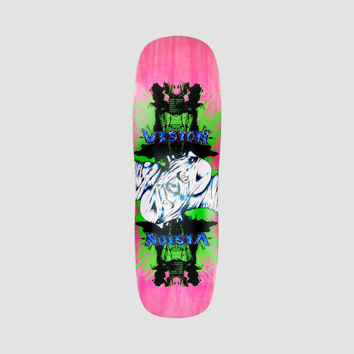 Vision Double Vision Skateboard Deck Pink Stain - 9.5"