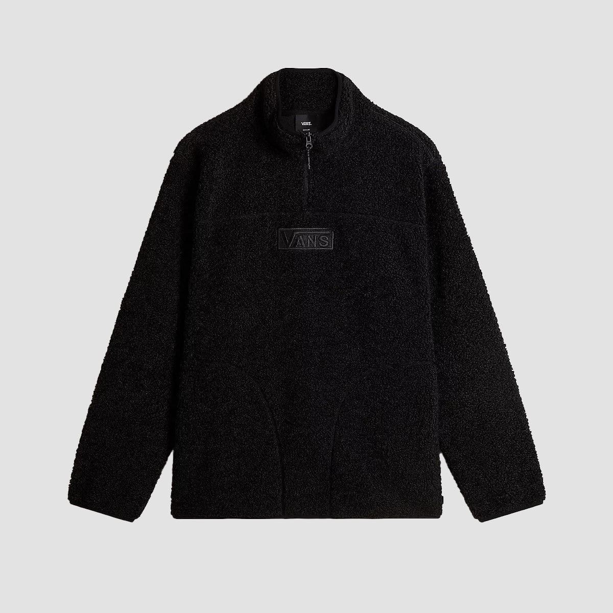 Vans Boxed 1/4 Zip Sherpa Fleece Sweatshirt Black