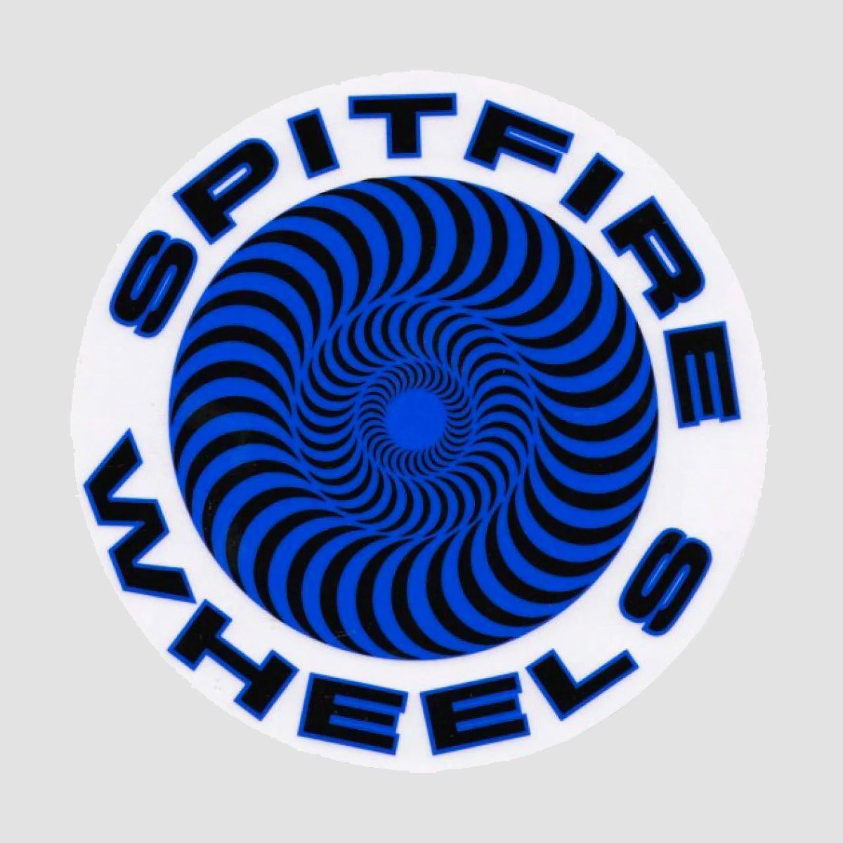 Spitfire Large Swirl Sticker Blue 190mm