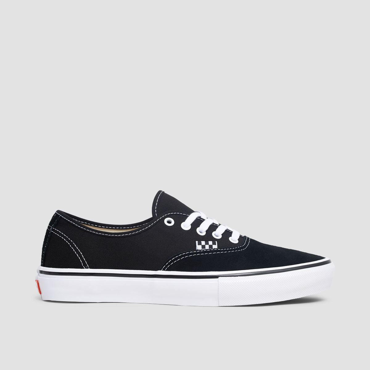 Vans authentic white and black sole sale skate shoes