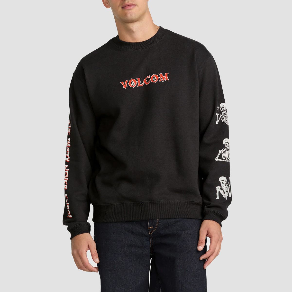 Volcom Never Ends Crew Sweatshirt Stealth