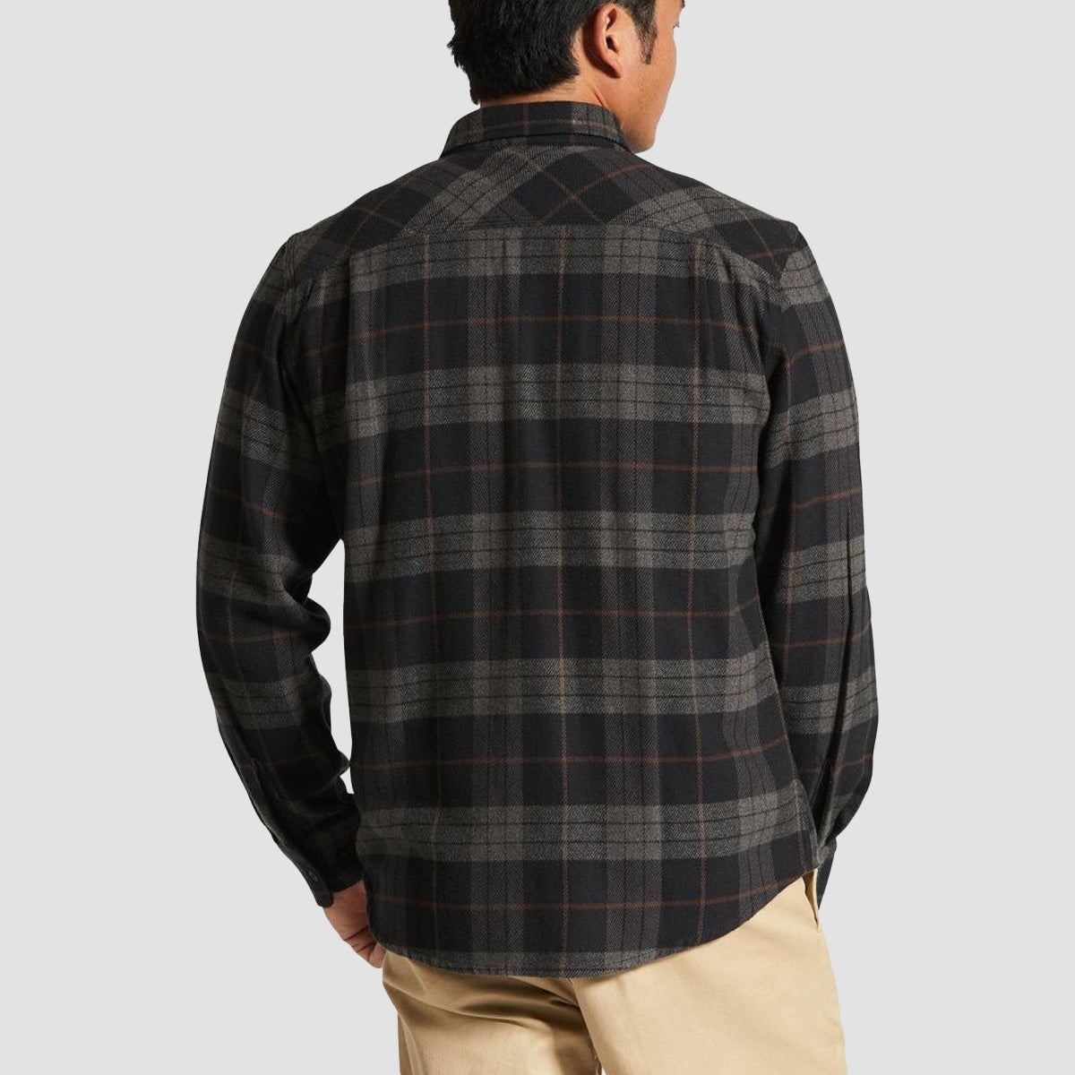 Brixton Bowery Flannel Longsleeve Shirt Black/Charcoal