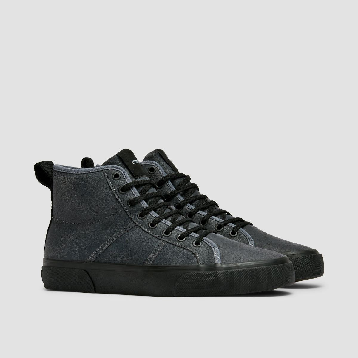 Globe Los Angered II High Top Shoes Distress Grey Black