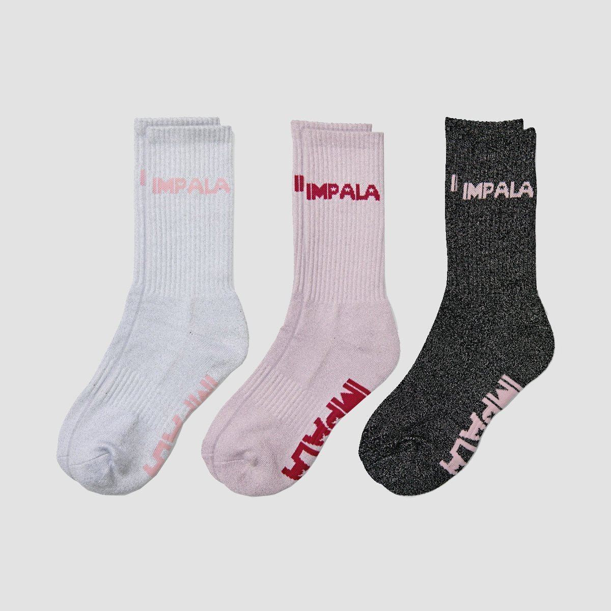 Impala Skate Socks 3 Pack Sparkle