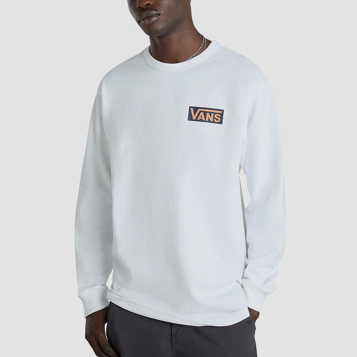 Vans Off The Wall II Logo Longsleeve T-Shirt White