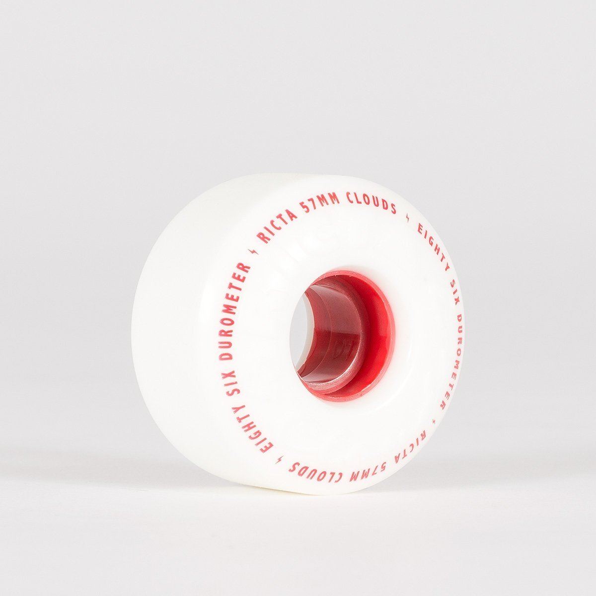 Ricta Clouds 86a Skateboard Wheels White/Red 57mm