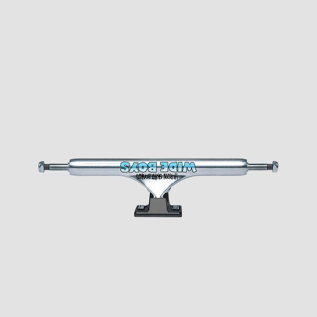 Slappy ST1 Hollow Wide Boy Skateboard Trucks 1 Pair Polished/Black - 11"