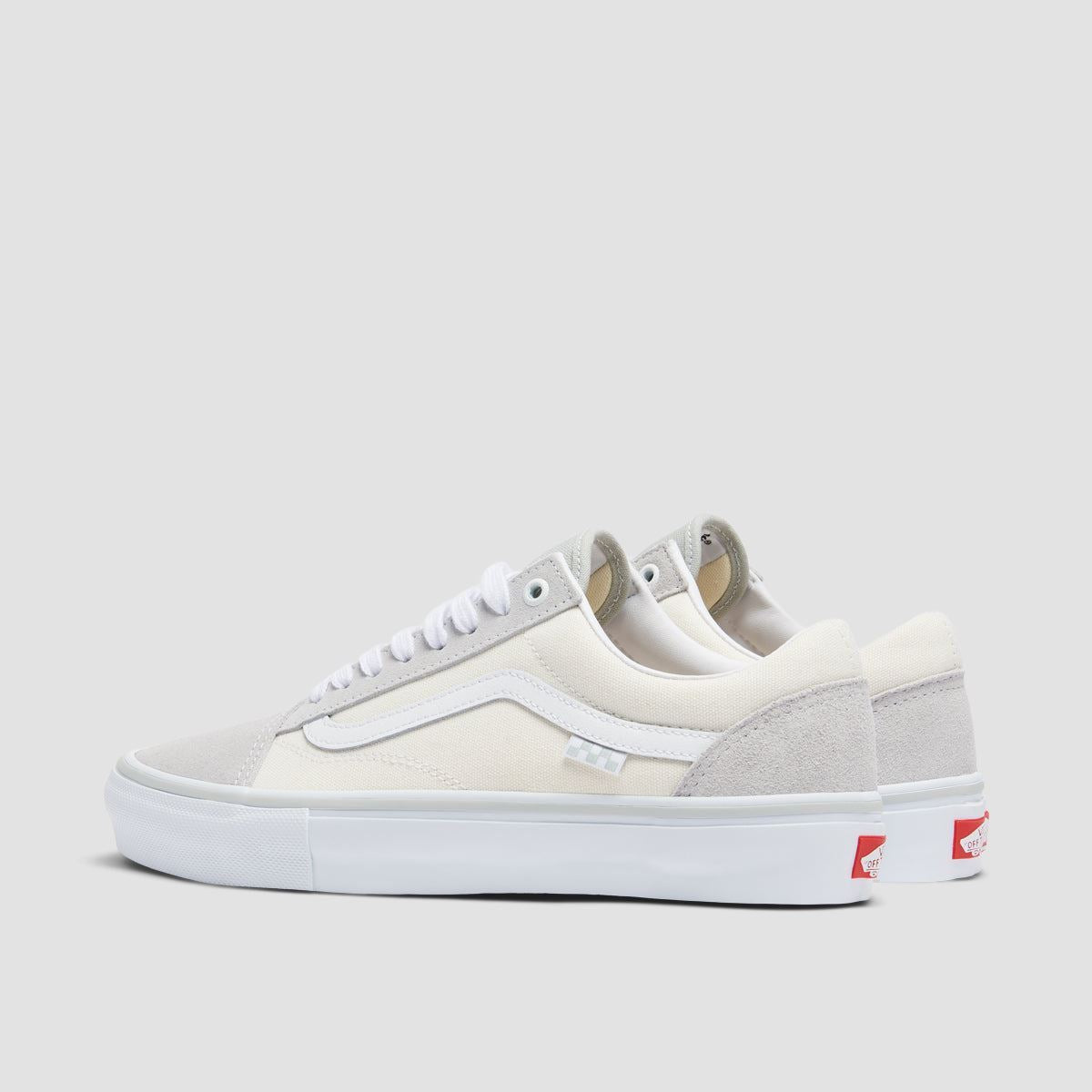 Vans Skate Old Skool Shoes Light Grey White 5uk Light Grey White