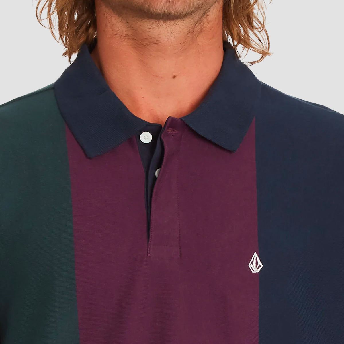 Volcom Sumpter Longsleeve Polo Shirt Navy