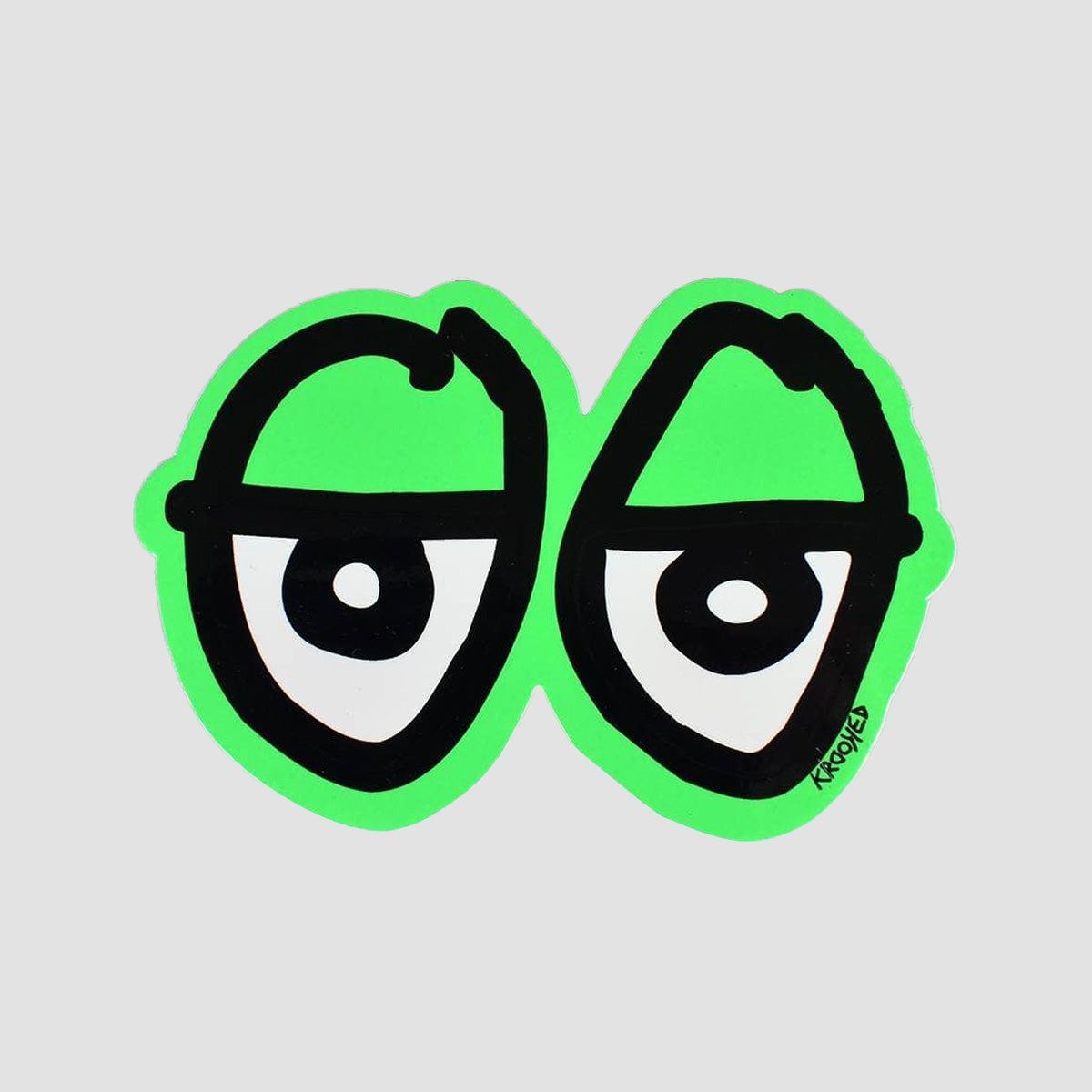 Krooked Eyes Diecut Sticker Green 280x190mm