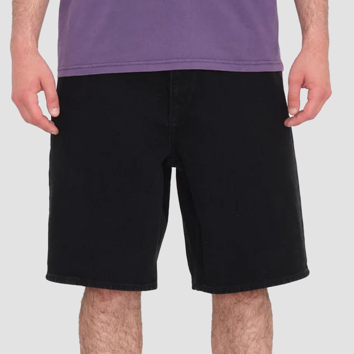 Volcom Billow Denim Shorts Black