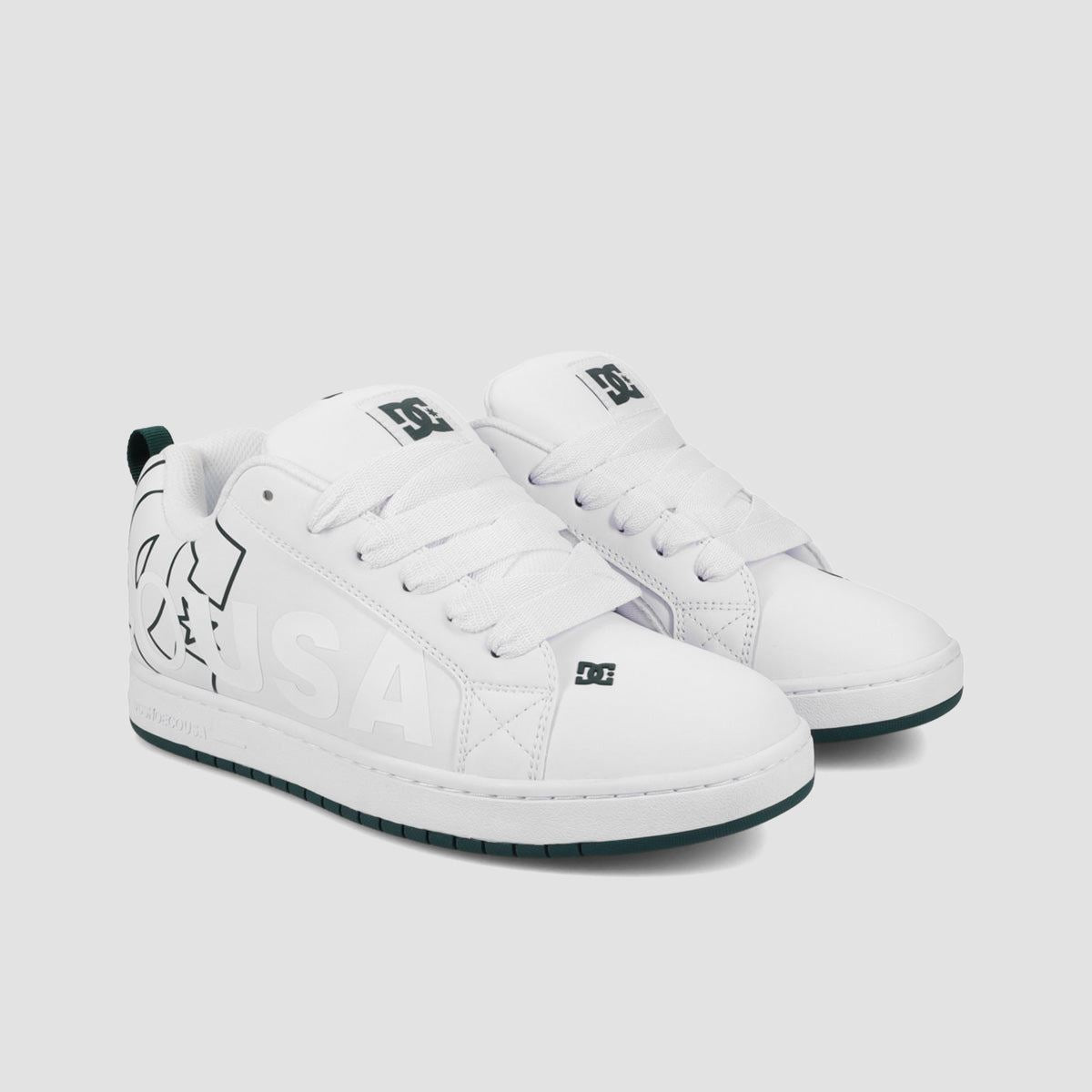 DC Court Graffik Shoes - White/Whtie/Green