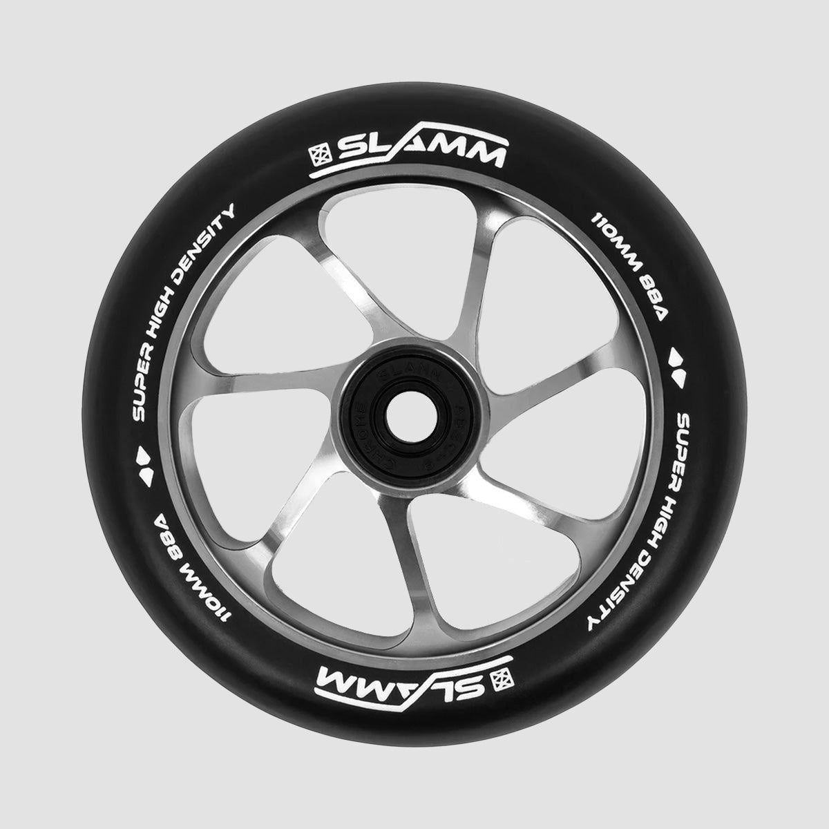 Slamm Team Wheel x1 Black/Silver 110mm