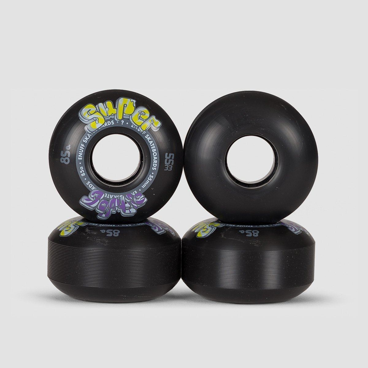 Enuff Super Softie Skateboard Wheels Black 55mm