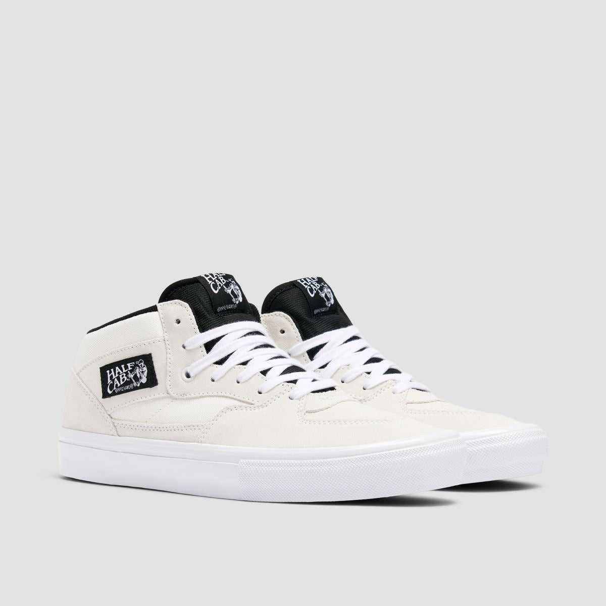 Vans Skate Half Cab Mid Top Shoes - White/Black