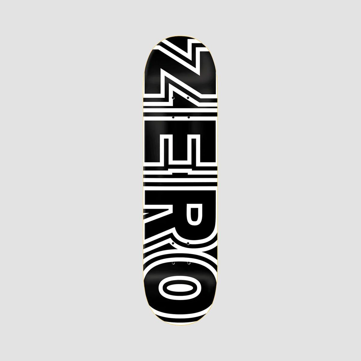 Zero Bold Skateboard Deck Black/White - 8.375"