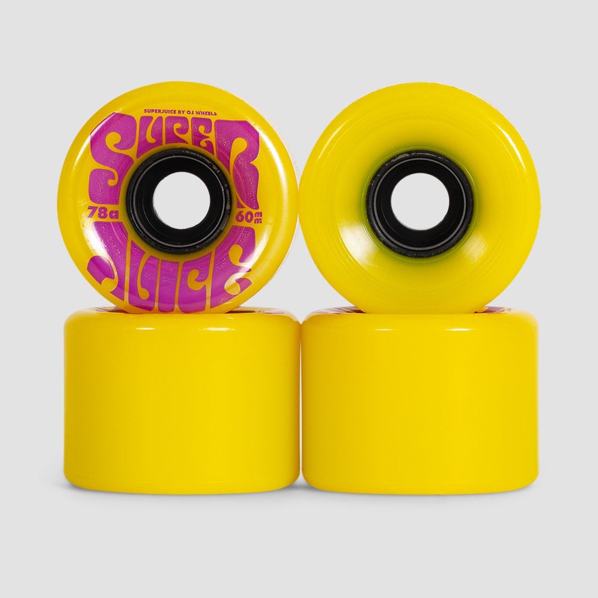 OJ Super Juice 78a Soft Skateboard Wheels Yellow 60mm