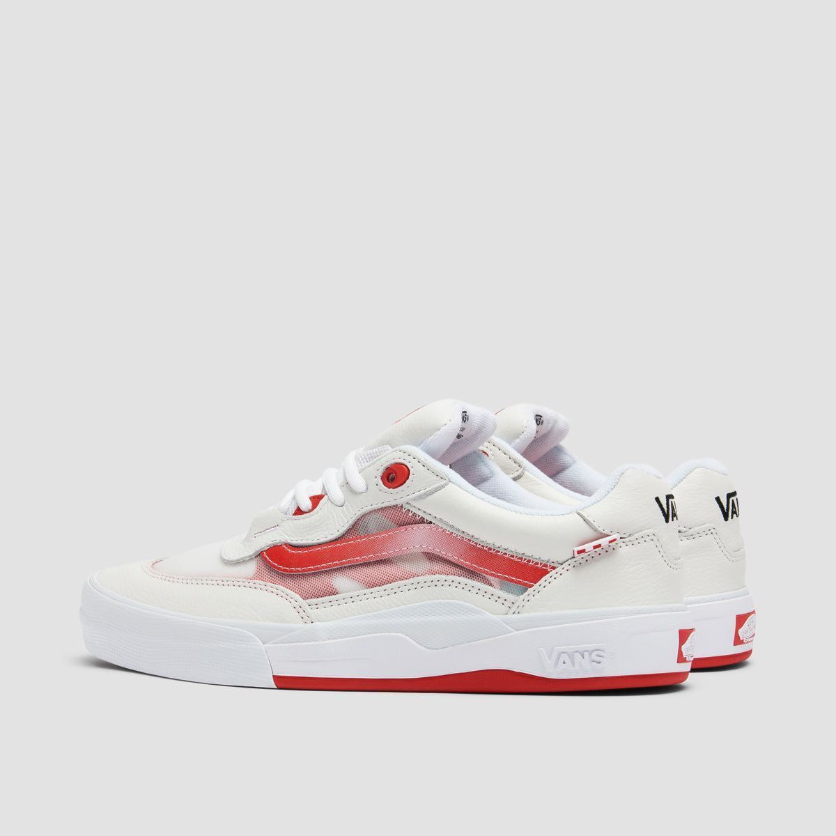 Vans Wayvee Shoes - Leather True White/Red