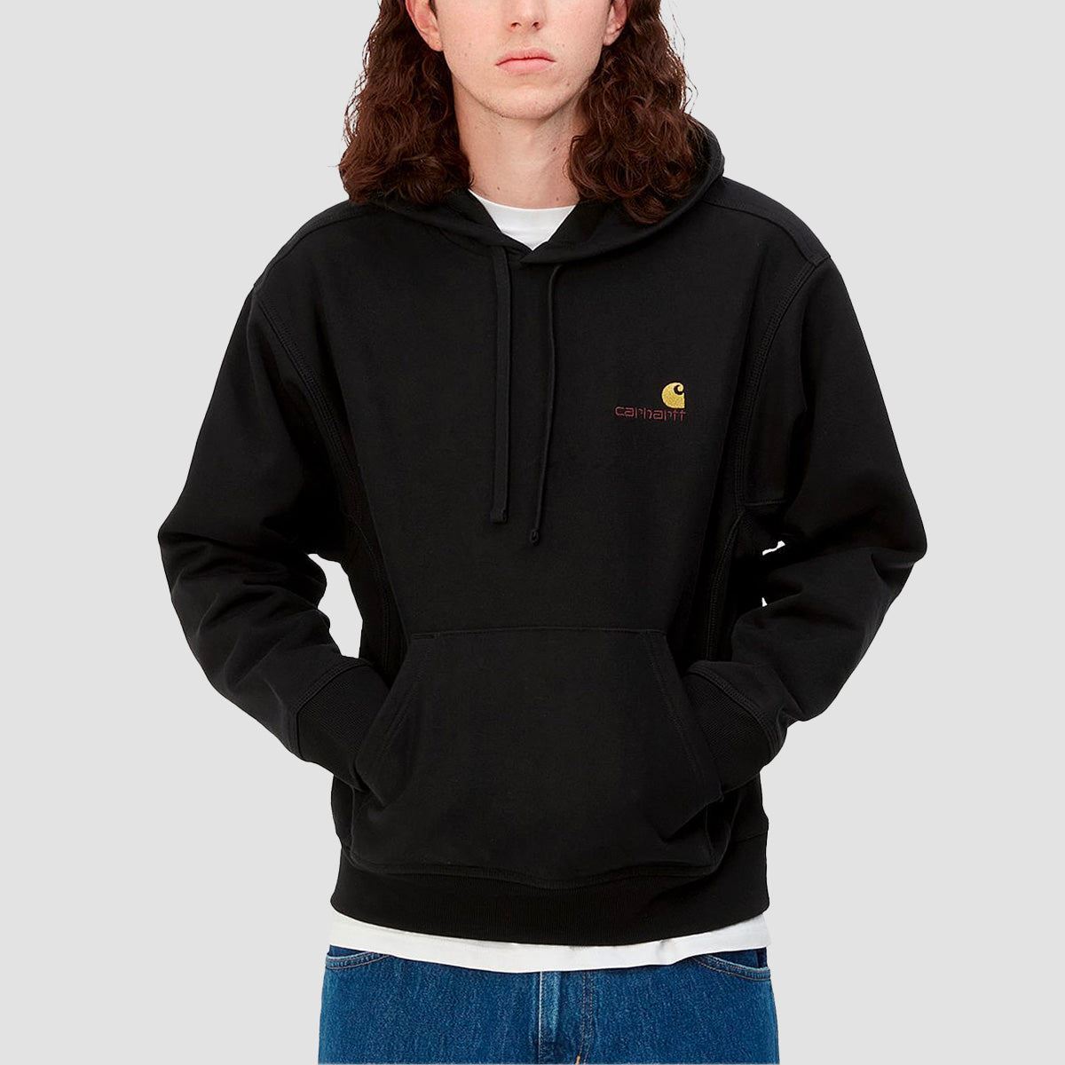 Carhartt WIP American Script Pullover Hoodie Black