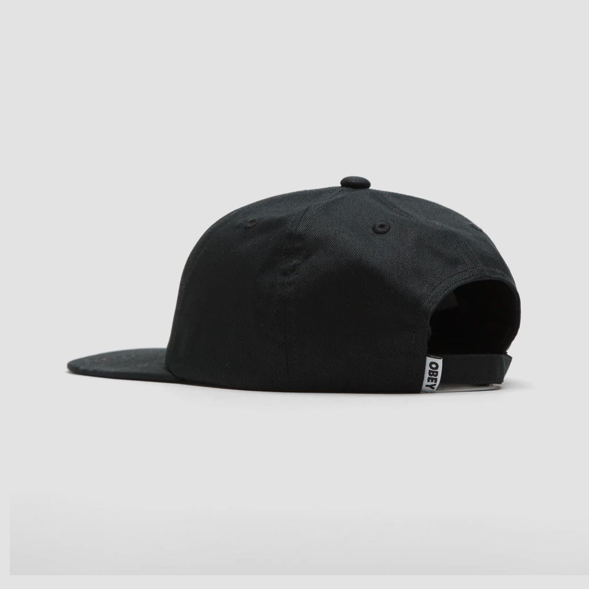 OBEY Icon Patch Panel Strapback Cap Black