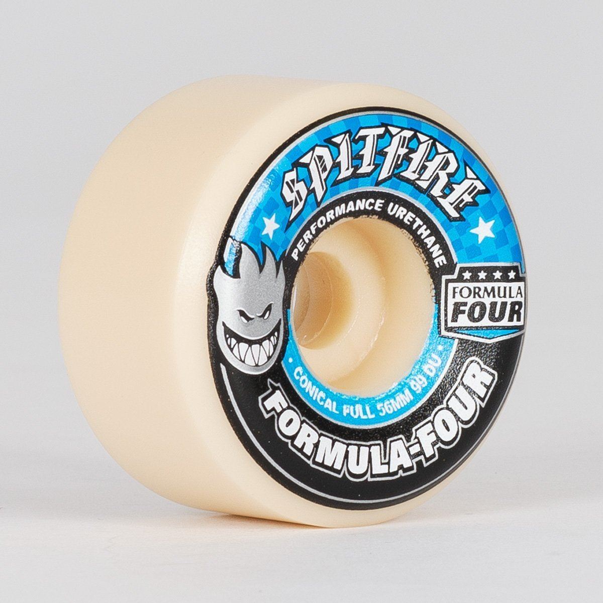 Spitfire Formula Four Conical 99du Skateboard Wheels Natural/Blue 56mm