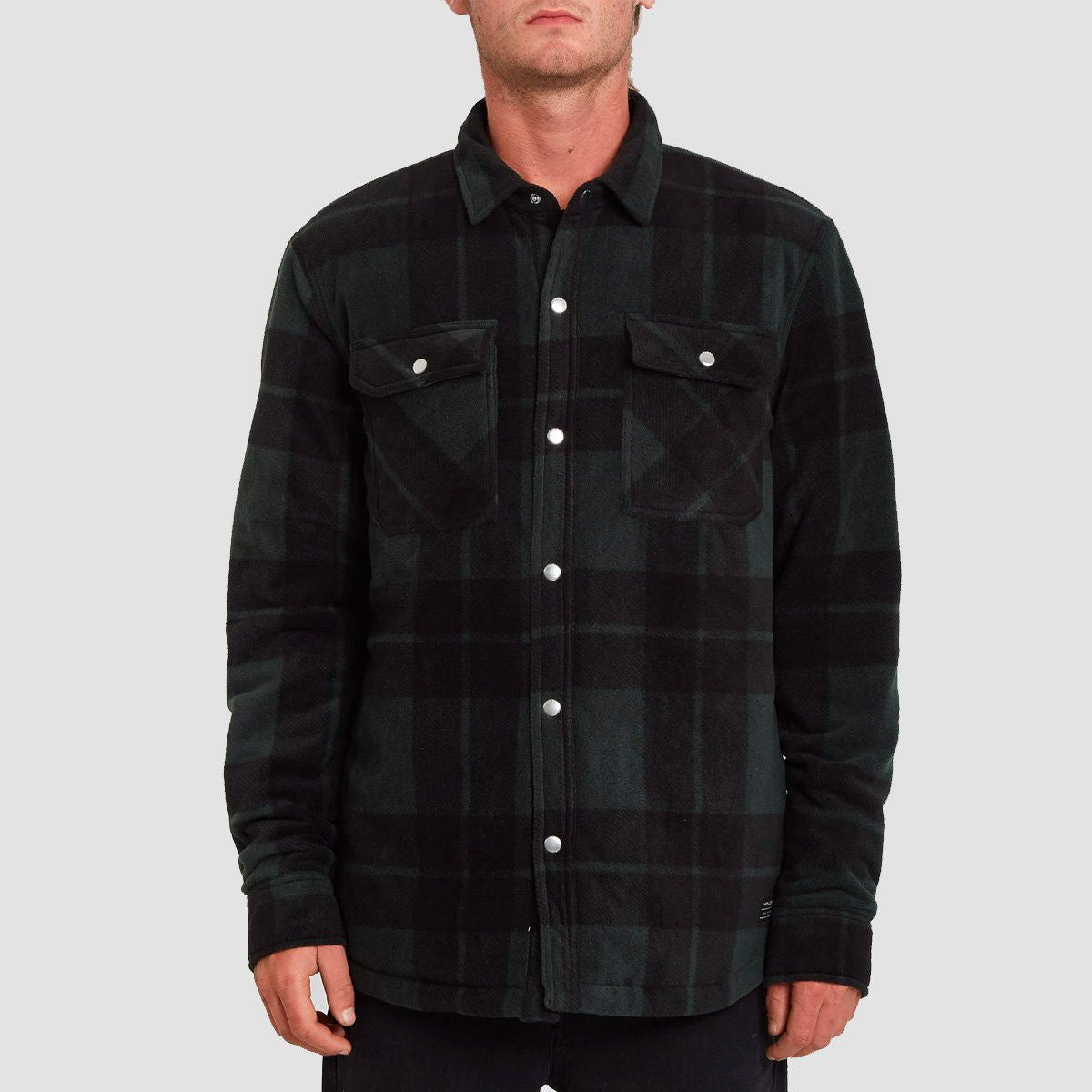 Volcom Bowered Fleece Longsleeve Shirt Jacket Scarab