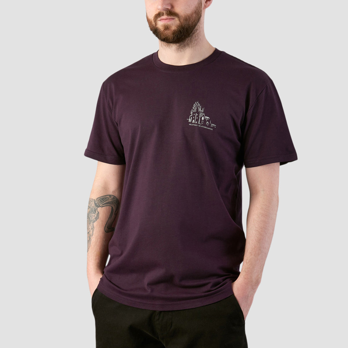 Heathen Lighthouse T-Shirt Plum