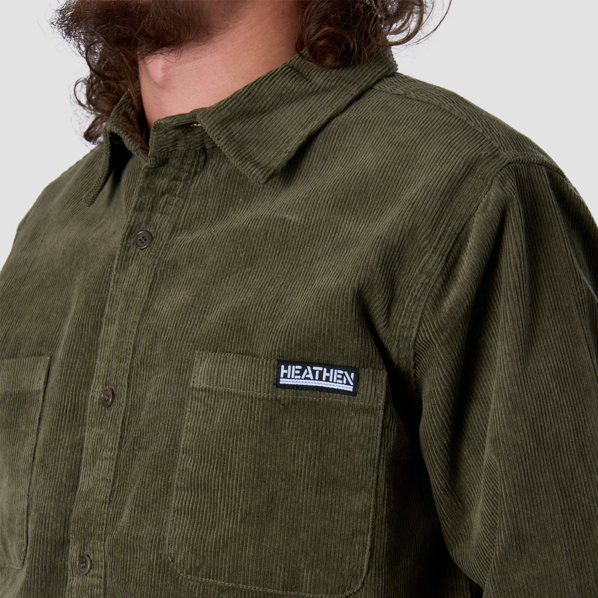 Heathen VG+ Dissolution Cord Longsleeve Shirt Moss