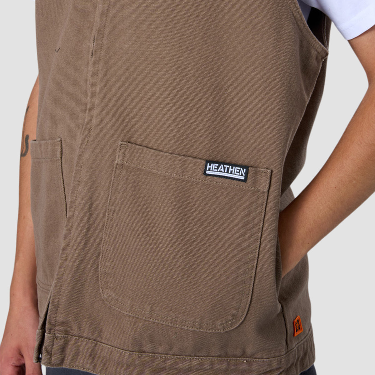Heathen VG+ Seal Heavy Canvas Vest Jacket Nut