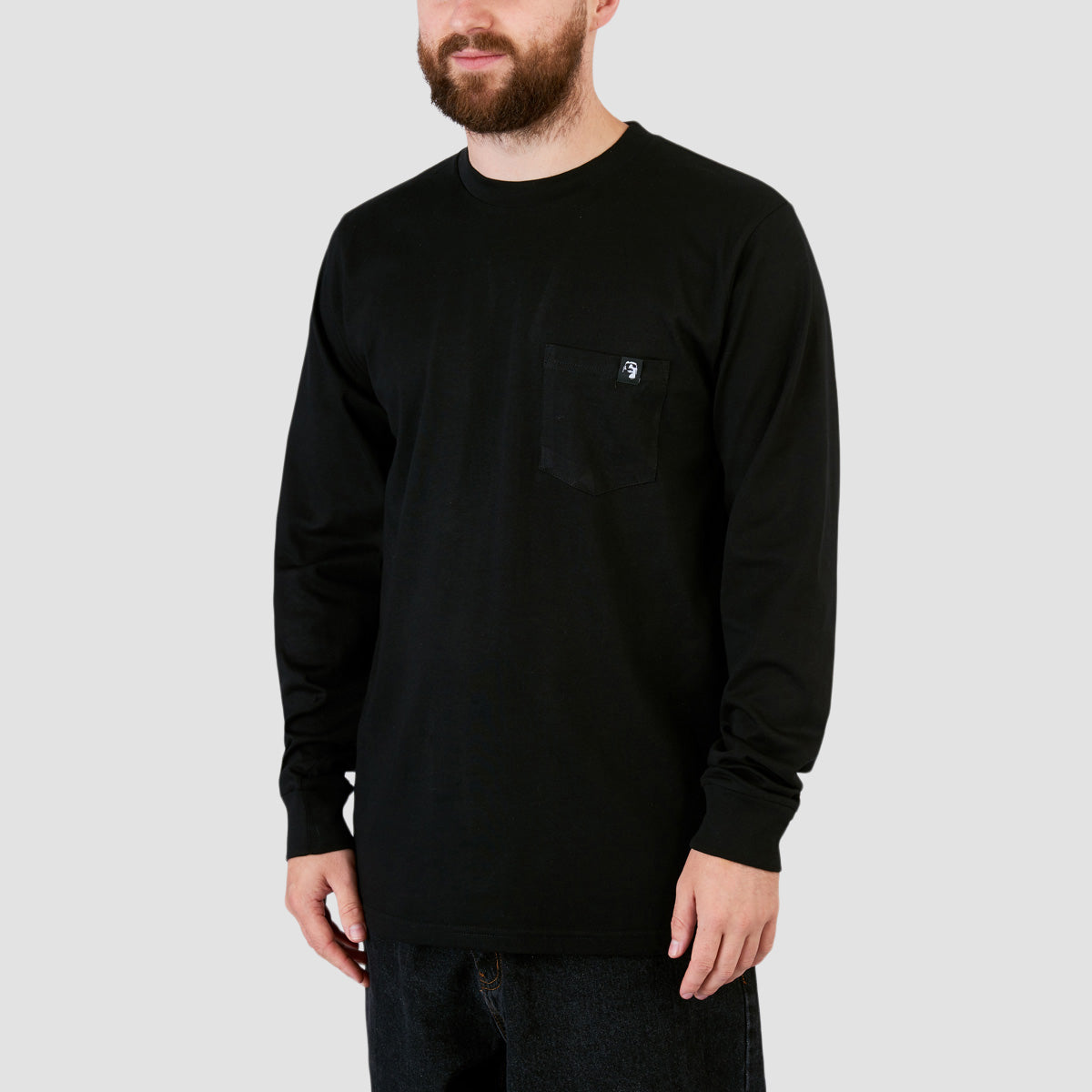 Heathen Microlith Pocket Longsleeve T-Shirt Black