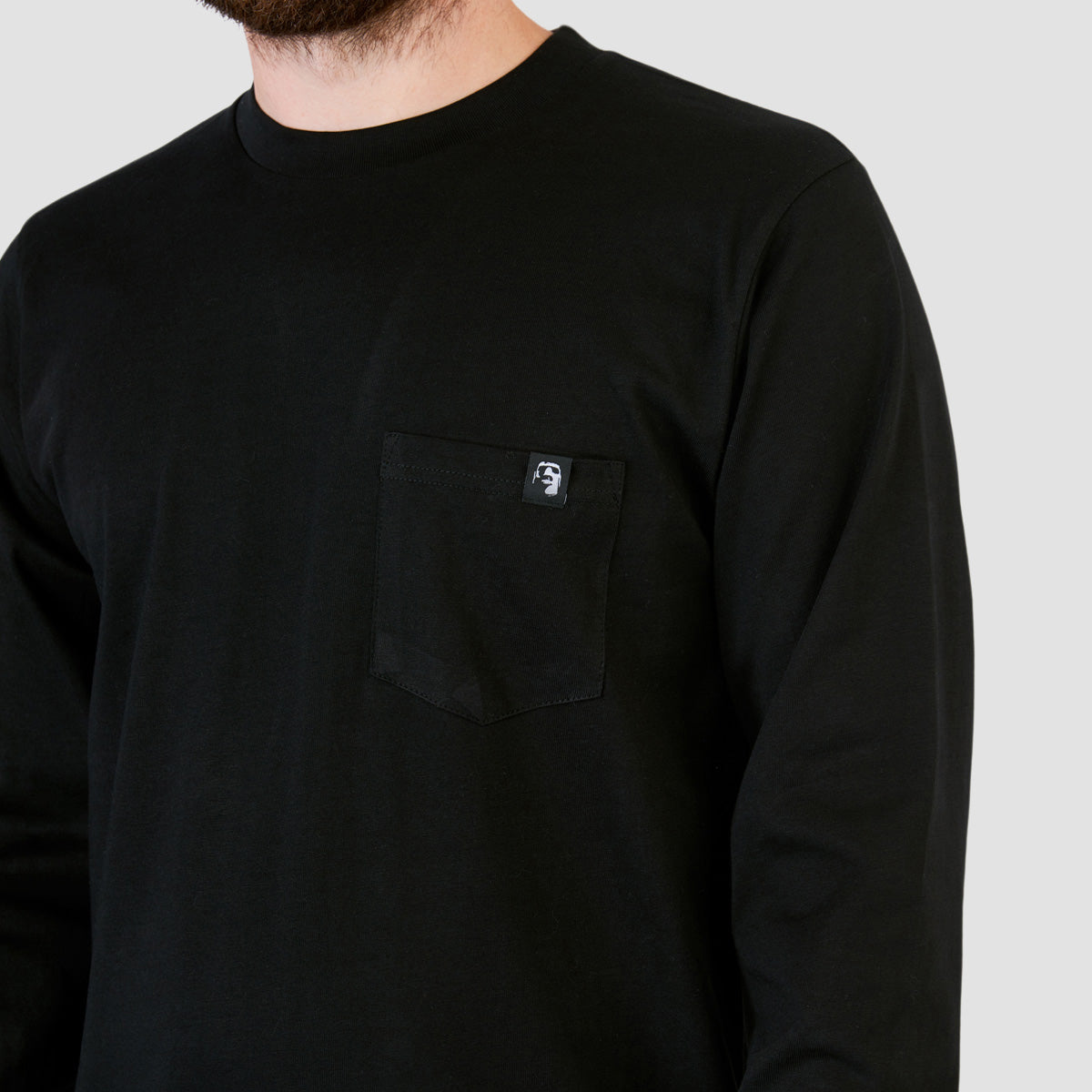 Heathen Microlith Pocket Longsleeve T-Shirt Black