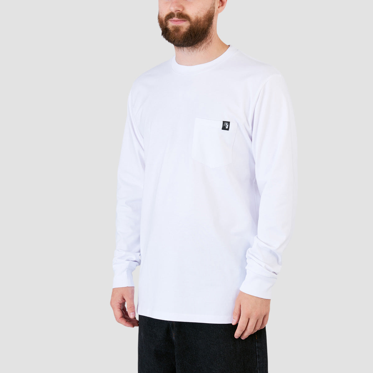 Heathen Microlith Pocket Longsleeve T-Shirt White